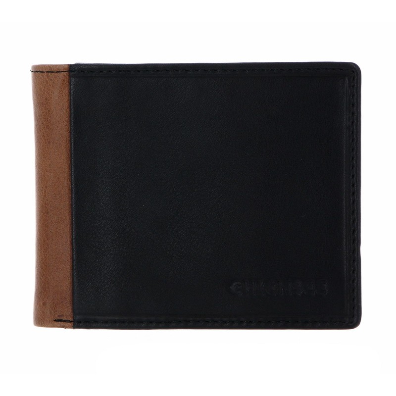 Chiemsee Houston RFID Wallet with Flap Black/Cognac, Black / cognac.,