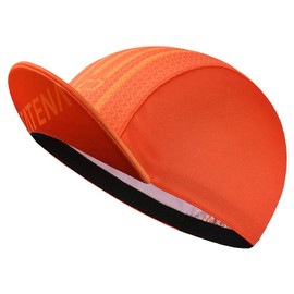 CATENA - Gorra de ciclismo para hombres y mujeres, transpirable que absorbe el sudor, gorra debajo del casco para bicicleta y equitación, Naranja, One Size