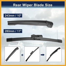 Partuto Rear Windshield Wiper Blade Arm Set for Ford Ecosport 2017-2021 Replacement
