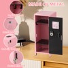 bigjvbfv Mini Locker with Lock and Key, Rustproof Metal Small