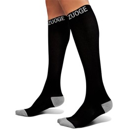 6 Pairs Compression Socks Pack - Best Medical, Nursing, Travel & Flight Socks - Running & Fitness - 15-20mmHg