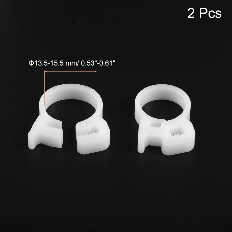QUARKZMAN Pack of 2 Double Snap Handle Hose Clamps, Plastic