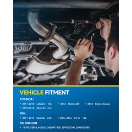 PHILTOP Rear Catalytic Converter Kit Fit For 2011-2016 Elantra 1.8L, 2011-2013 Sorento 2.4L, 2014-2016 Forte 1.8L, 2010-2012 Santa Fe 2.4L OE Replace# 16707 Direct-Fit (EPA Compliant)