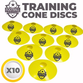 Football Master™ Soccer Fitness Sports Training Agility Speed Bleep Test Cones Discs X 10