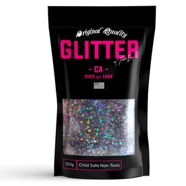 Ultra Sparkle Glitter - CHARCOAL Holographic - STAR Glitter, Sequins, Sparkle, Nails, Decoration, Acrylic Nail Polish Additive - 50g / 1.75oz - 1/24" - 2mm - 0.078"