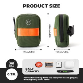 ROCKBROS Bicycle Saddle Bag Mini Portable Bicycle Saddle Bag Compact Storage Bag Road Bike Mountain Bike Saddle Bag Bicycle Equipment