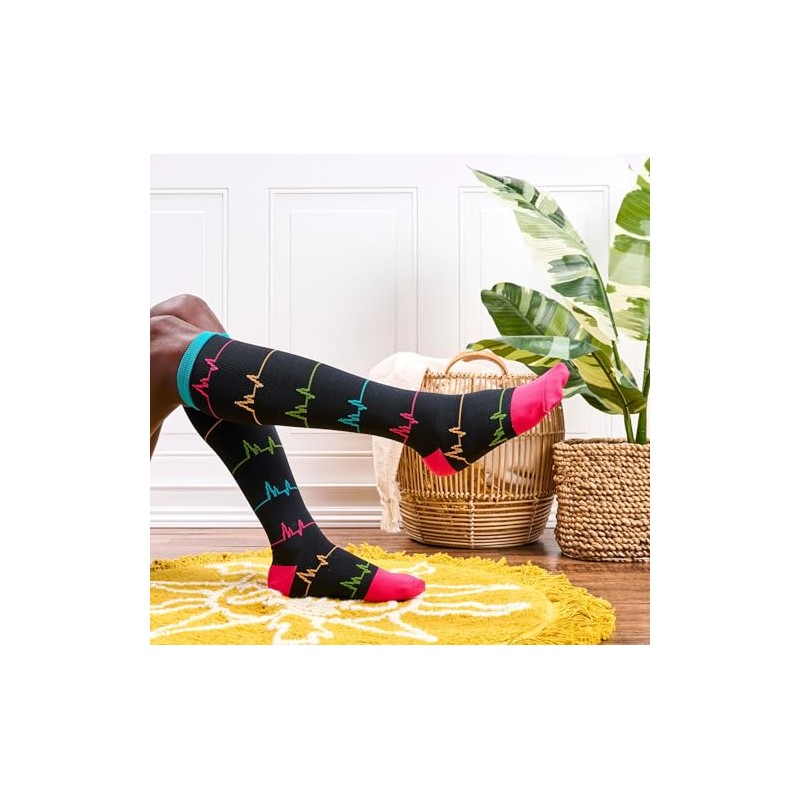 Nurse Mates Women's Wide Calf Socks | 12-14 mmHg Compression