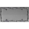 Chrome Barbed Wire License Plate Frame with Caps