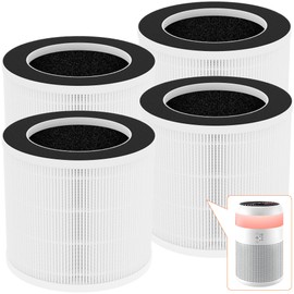 FCFMY 4 Packs Demi True HEPA Replacement Filter Compatible with Afloia Demi Air Cleaner Purifier, 3 Stages Filtration of H13 True HEPA, Fine Pre-Filter and Activated Carbon Filter