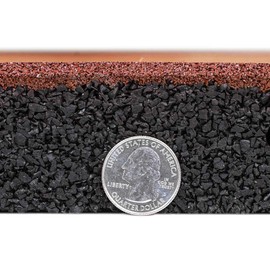 RevTime Easy-DIY Ultra Thick Interlocking Outdoor Rubber Tiles 20" x 20" x 1 3/4”, 45mm Thick for Playground, Outdoor Gym Floor, Sports Deck, Backyard Play Area (Pack of 2) Red