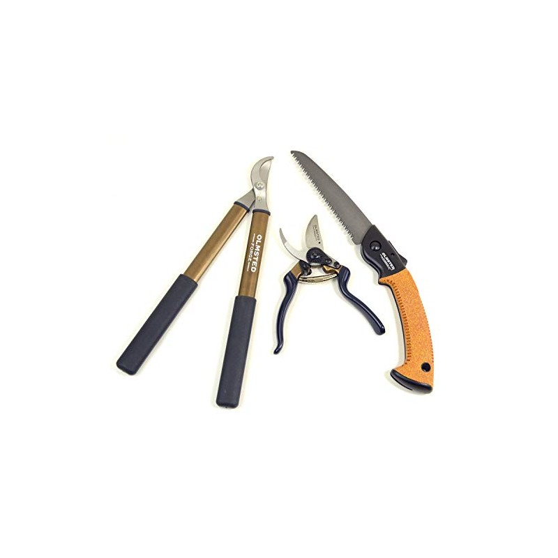OLMSTED FORGE Pruning Tool Kit, 3 pcs: Pruner, Saw &