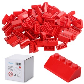 Katara 100 building blocks in roof form, compatible with all other manufacturers - Red