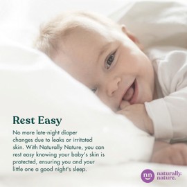 Naturally Nature Diaper Booster Pads Stop Nighttime Leaks, Adhesive Liners for Baby Overnight Diapers - Size N-3 Boys, 96-Pack - Disposable Diaper Pads for Infants