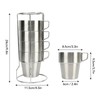 4PCS Camping Double Layer Cups Stainless Steel Food Grade Plastic