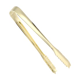 Honiwu Sugar Tongs, Stainless Steel Ice Tongs, 17.5cm/6.8in Sweet Serving Sugar Tong, for Home Bar Kitchen Tea Party Hotel(Gold Plating)
