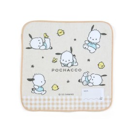 Sanrio 941824 Sanrio Name Petit Towel, Pochacco, 7.9 x 7.9 x 0.12 inches (20 x 20 x 0.3 cm), Kids Petit Towel, Character