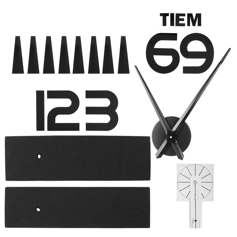 Frameless Wall Clock Sticker Mirror Surface Living Room Bedroom Office