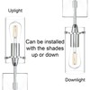 Chrome Wall Sconce Light Fixture, Indoor Glass Bathroom Sconce Wall