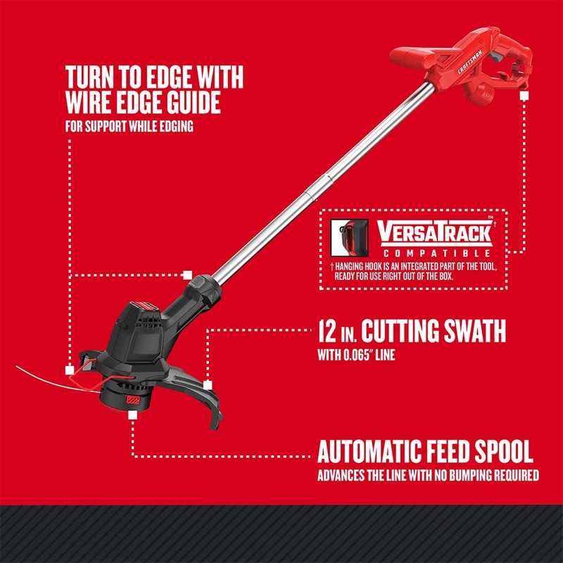 CRAFTSMAN String Trimmer/Edger, Corded Electric, 12-Inch (CMEST900)