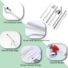 9 Piece Portable Stainless Steel Cutlery Set (Green)