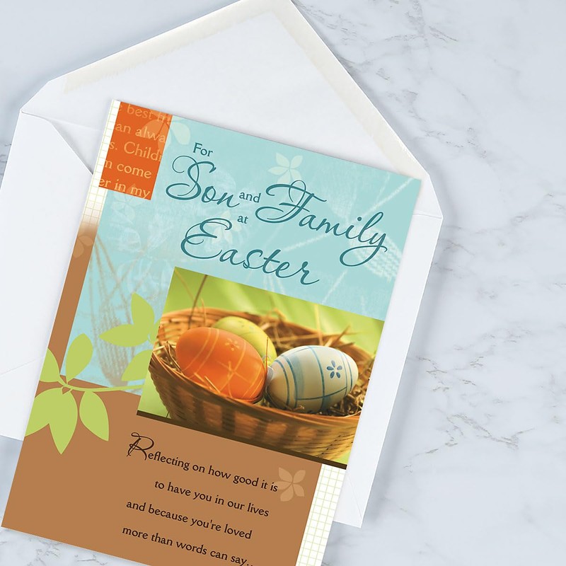 Current To Son From Family Easter Greeting Card - Single
