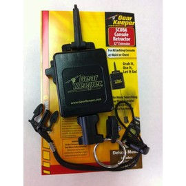 Gear Keeper - Retractador de Consola de Buceo de Lujo RT3-5913 - Cuenta con Soporte de Clip de Alta Resistencia con Anillo Dividido Q/C-II y Accesorio de cordón, Fabricado en Estados Unidos