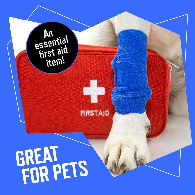 Inksafe Blue Cohesive Cohesive Bandages 5cm x 4.5m Box of