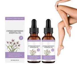 2PCS Cyperus Rotundus Oil for Hair Removal, Natural Cyperus Rotundus Essential Oil for Body and Facial Hair Removal, Reduces Unwanted Hair Growth, Moisturizing & Soothing, Ideal for All Skin Types