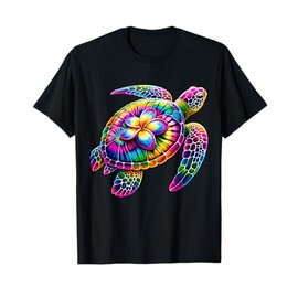 Hawaiian Sea Turtle Tie-Dye Hawaii Vacation Beach Summer T-Shirt for Men Women Girls Kids