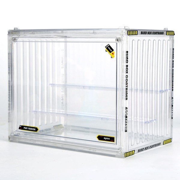 3 Tiers Display Case with 2 Movable Plates, Display Storage