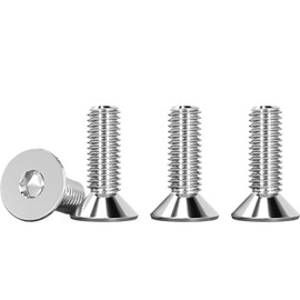 Drenky Pack of 25 M5 x 16 mm Countersunk Screws Stainless Steel V2A VA A2 Allen Screw DIN 7991 / ISO 10642 Countersunk Screws Rustproof Silver Machine Screws Metric Standard Thread