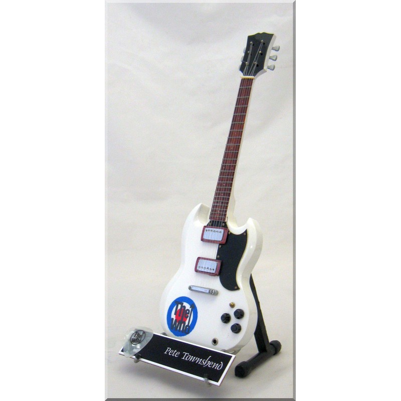 Pet Townshend Miniature Guitar The WHO White with Guitar Pick