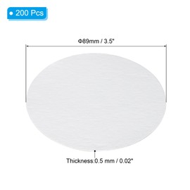 PATIKIL 89mm/3.5" Aluminum Foil Cap Liner, 200 Pack Resistant Tamper Induction Heat Sealer Sealing Liners for PE/HDPE Plastic Bottle Jar Lid