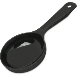Carlisle FoodService Products Measure Miser Plastic Solid Spoon, Measuring Spoon with Short Handle for Kitchens, 6 Ounces, Black