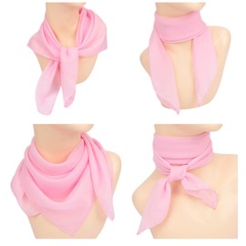 FAIRYGATE Damen Schal Pink Damenschal Chiffon Faux Seidenschal Seidentuch Seide Leicht Seidenschal Bandana Halstuch Kopftuch Elegante Schal Tuch Geschenk für Frauen DA2917