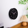 Epy Huts Modern Black Wall Clock with Pink Numbers –