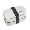 25EDGE Oval 2-Tier Lunch 27.6 fl oz (800 ml), White