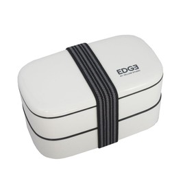 25EDGE Oval 2-Tier Lunch 27.6 fl oz (800 ml), White