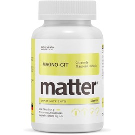 YOU MATTER SMART NUTRIENTS - Magno-Cit - Citrato de Magnesio Quelado - Apoyo a Bienestar General - Cápsulas Vegetales Sin Gluten - Sin OGMs - 120 Cápsulas