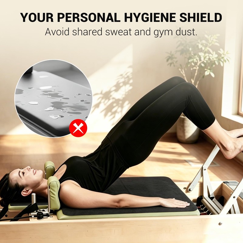 Pilates Reformer Mat Cover, Non-Slip Pilates Mat Towel, 39 x