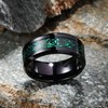 King Will Dragon 8mm Green & Black Celtic Dragon Tungsten