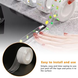 GVRGO Kitchen Bath Caulk Tape Sealant Strip, 1.5''x10.5FT PVC Self Adhesive Toilet Caulk Strip, Caulking Tool Decorative Sealant Tape for Bathtub Toilet Base Sink Shower- Transparent