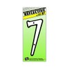Hy-Ko 30607 4" White Plastic Reflective #7 House Number