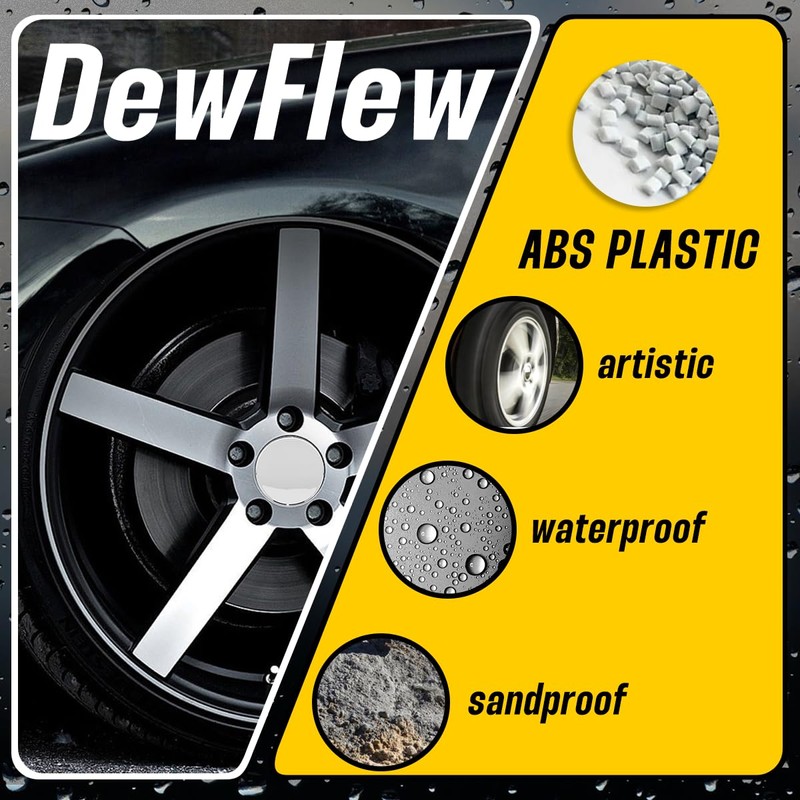DewFlew 4Pcs Wheel Center Caps for Chevy S10 Blazer Wheel