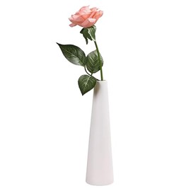 ericotry Florero de cerámica Blanco cónico Alto, florero de Flores de una Sola Flor, jarrón Floral Decorativo, Centro de Mesa para el hogar, Boda, Mesa, recámara, Sala de Estar, Oficina
