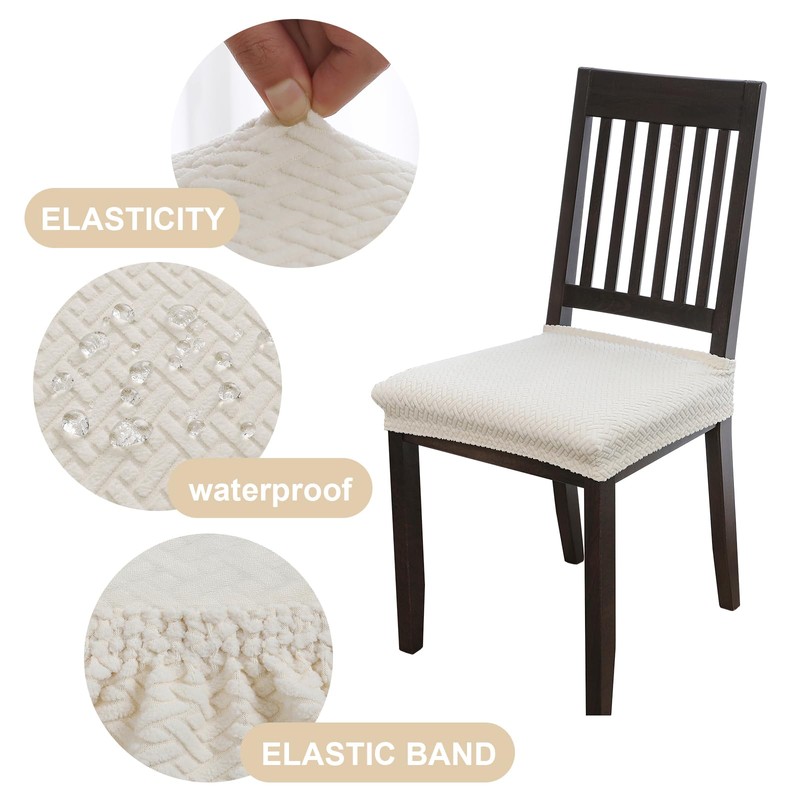 Waterproof Dining Chair Covers Set of 4, Stretch Kitchen Seat