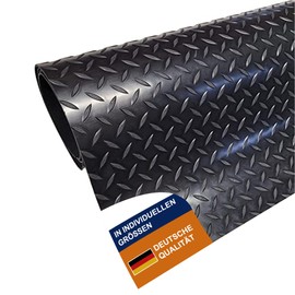 Wulkow Diamond Tear Plate Rubber Mat 3 mm Width 0.1 m to 2.0 m Length 0.1 m to 10 m Selection 100 mm x 1300 mm x 3 mm (0.1 m x 1.3 m x 3 mm) Rubber Runner Workplace Mat Premium Product
