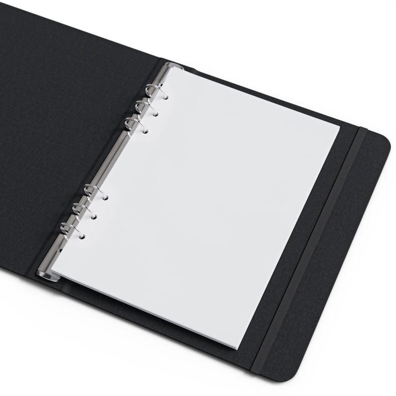 A5 Blank Paper, 120 GSM, 6-Hole Punched, 200 Sheets (400