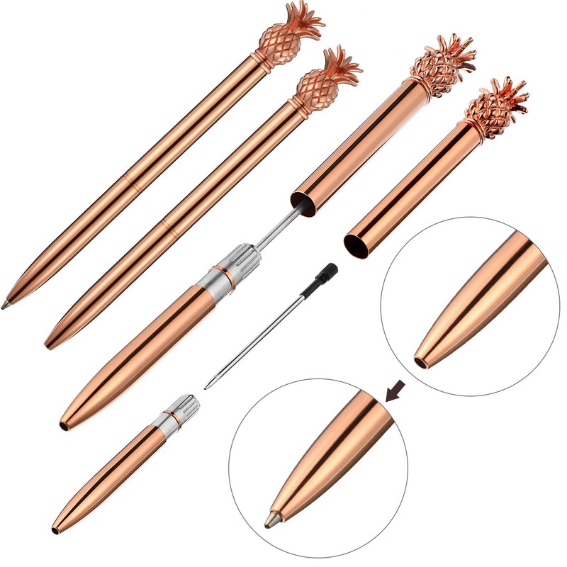 Outus Pineapple Pens Metal Ballpoint Rose Gold Pens for Graduate