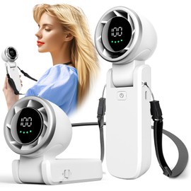 VvLons Portable Handheld Turbo Fan, 100 Gear Wind, 3-IN-1 Foldable Personal Handheld Mini Fan with Air Turbo Cooling, 3600mAh Battery Operated Fans Rechargeable for Travel Working Outdoor Activities